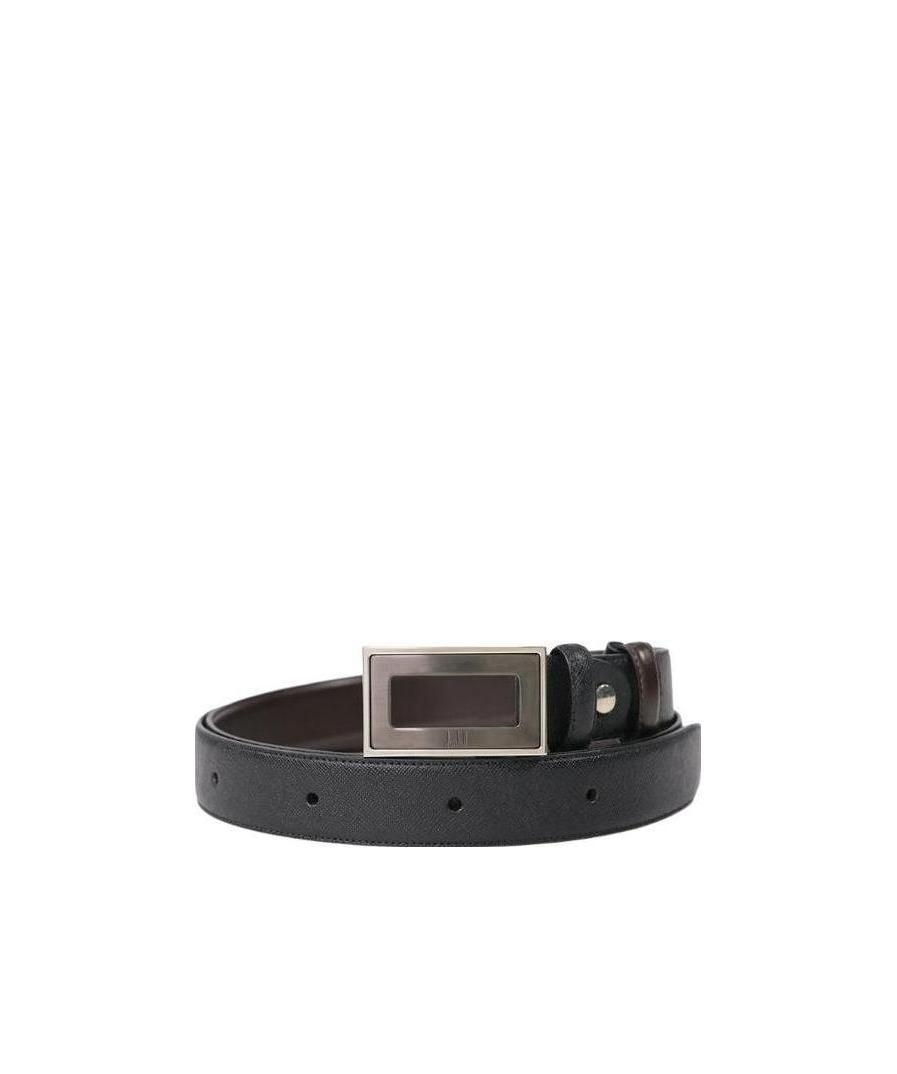 Shop Dunhill Logo Belt In Black