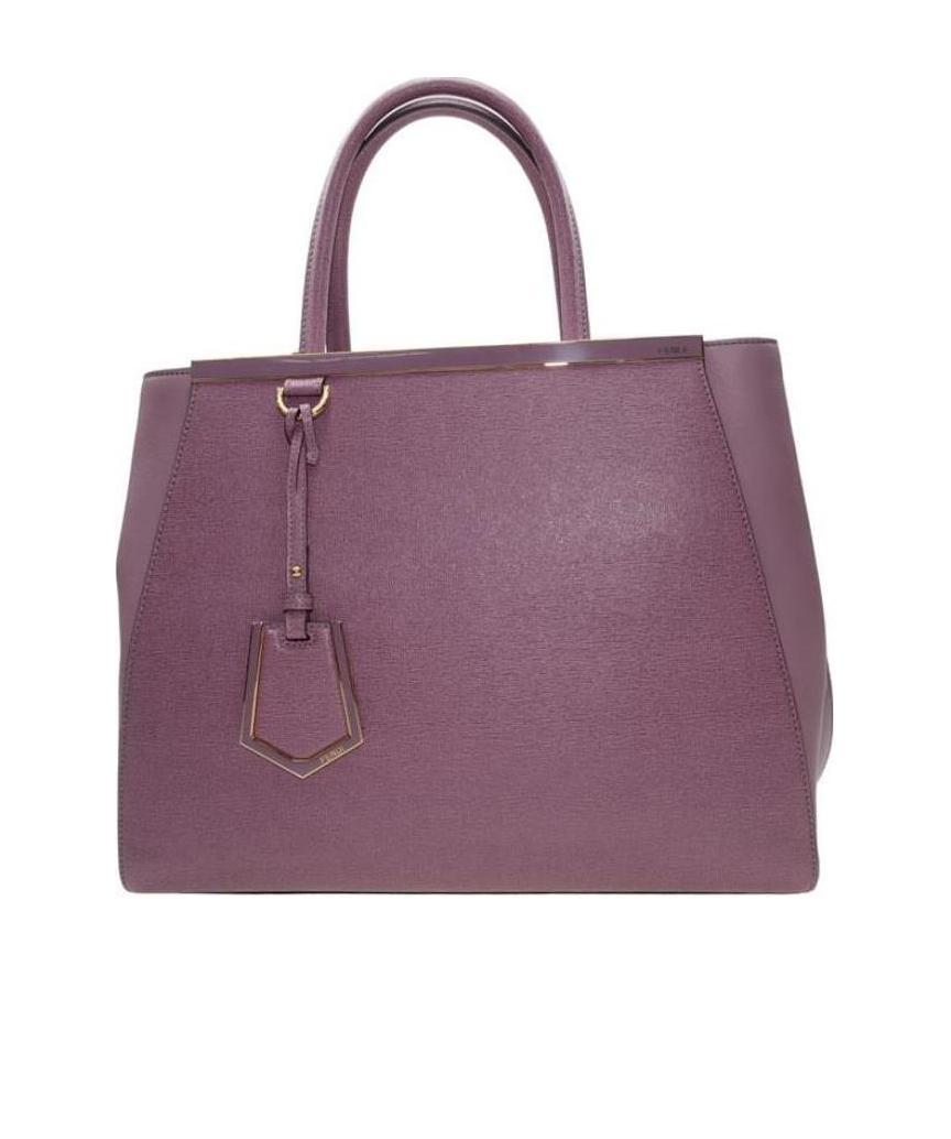 Fendi Logo Handbag In Purple