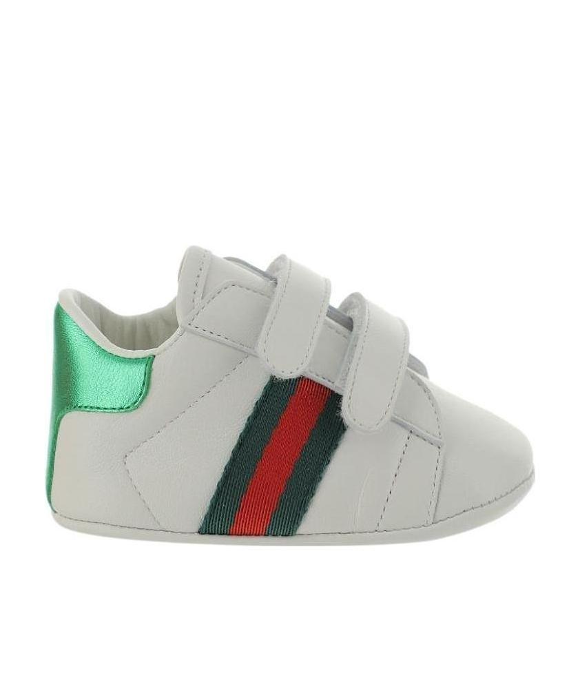 Gucci Ace Touch-strap Sneakers In White