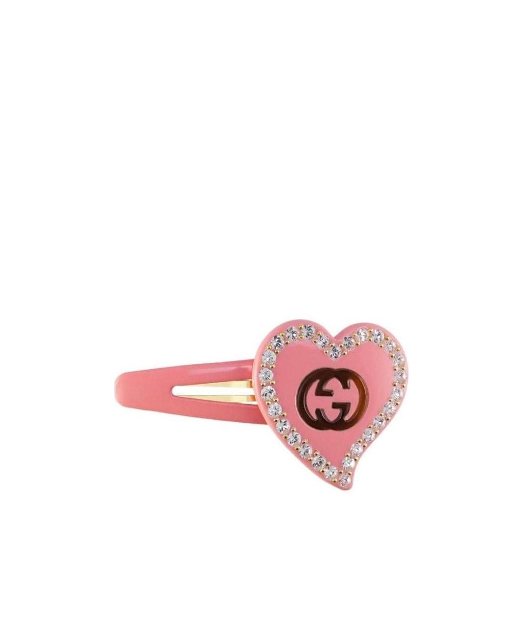 Gucci Gg-motif Hair Clip In Pink