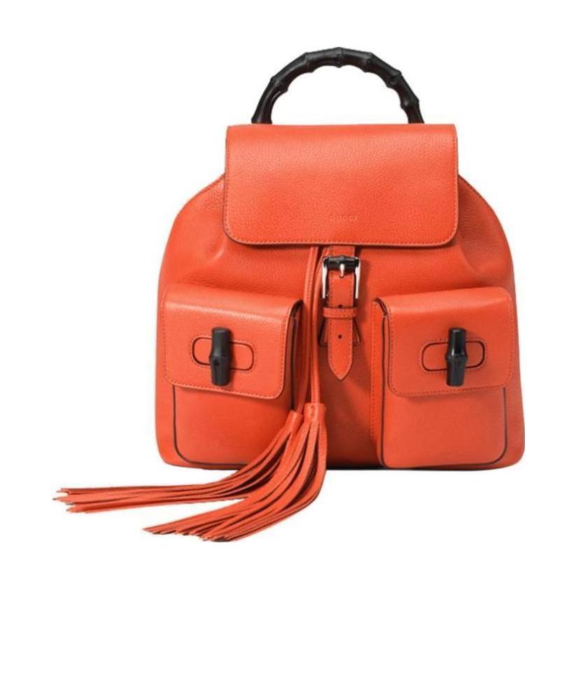 Gucci Grain Logo Backpack In Red