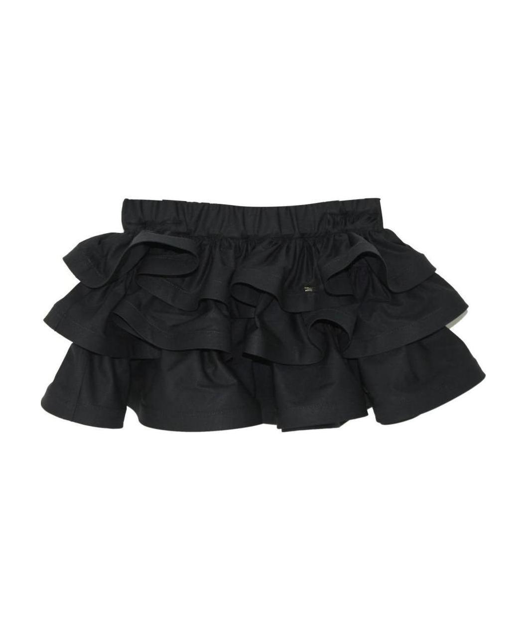 Elisabetta Franchi La Mia Bambina Gonna Nera Baby Girl In Popeline Di Cotone In Black