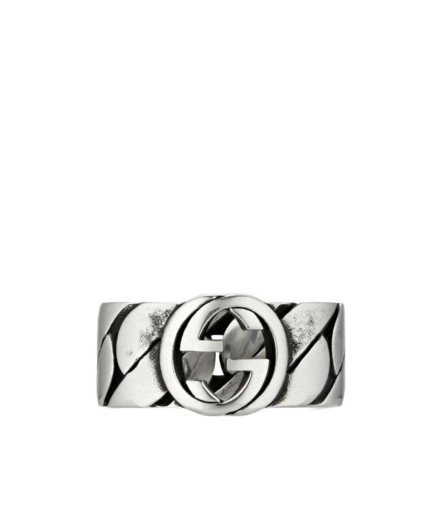 Gucci Interlocking G Ring In White