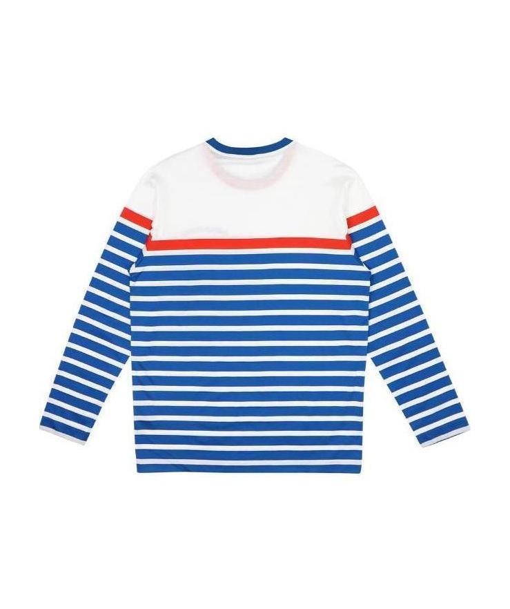 Shop Paul & Shark Logo Striped Long-sleeved T-shirt In Blue