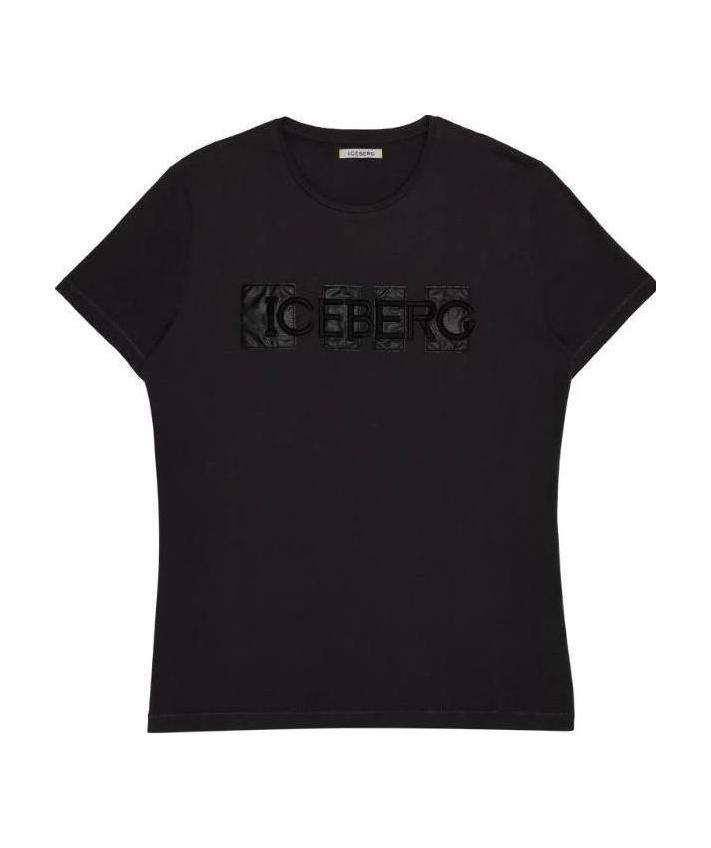 Iceberg Round-necked Logo T-shirt In Black