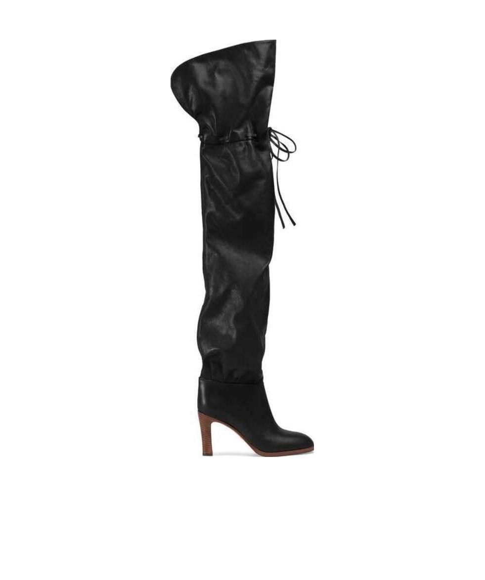 Gucci High-heeled Knee-high Boots In Black