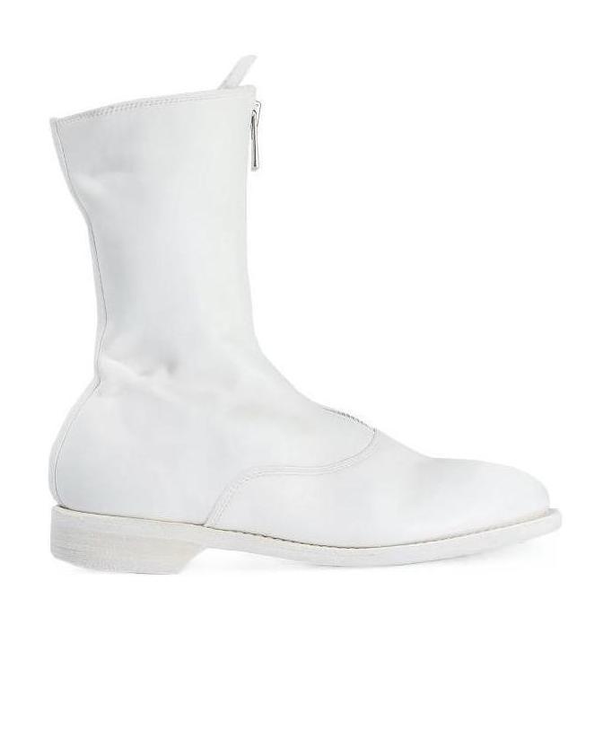 Guidi Round-headed Casual Boots In White