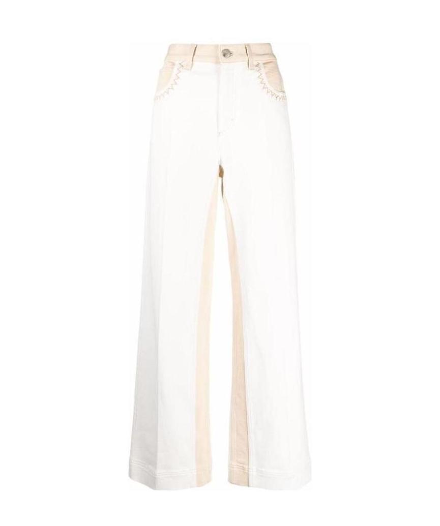 Chloé Straight-leg Denim Trousers In White