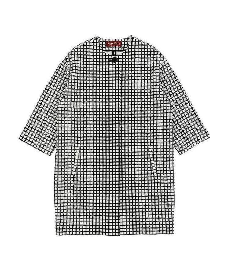 Max Mara Plaid Blouse In Black
