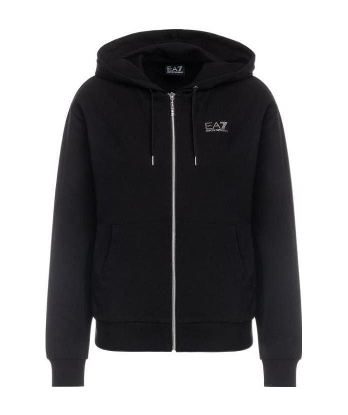 EA7 LOGO HOODED CASUAL JACKET 