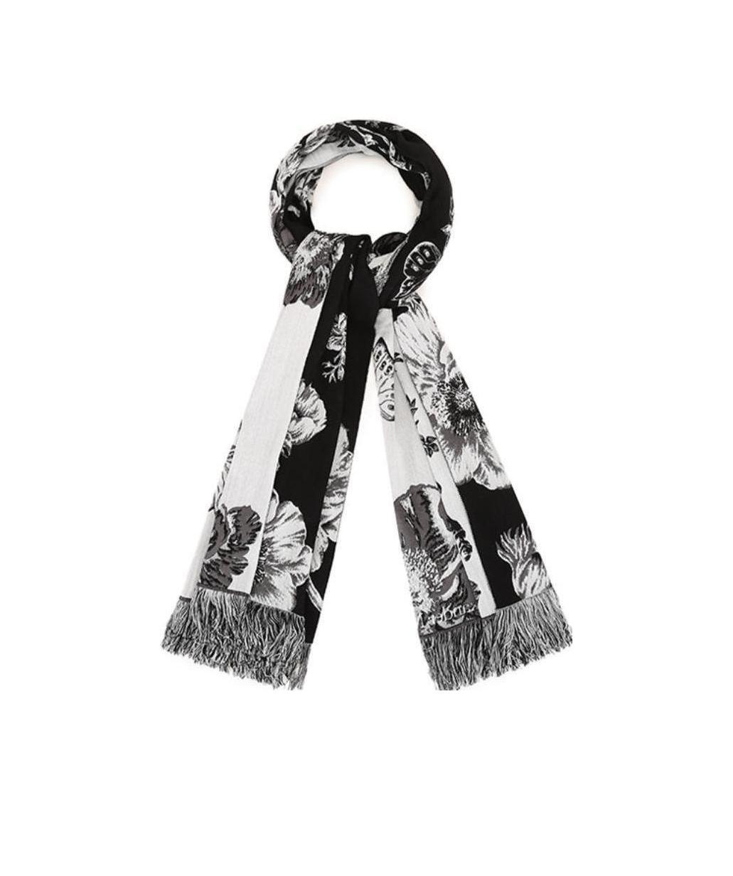 Alexander Mcqueen Floral Scarf In Multi