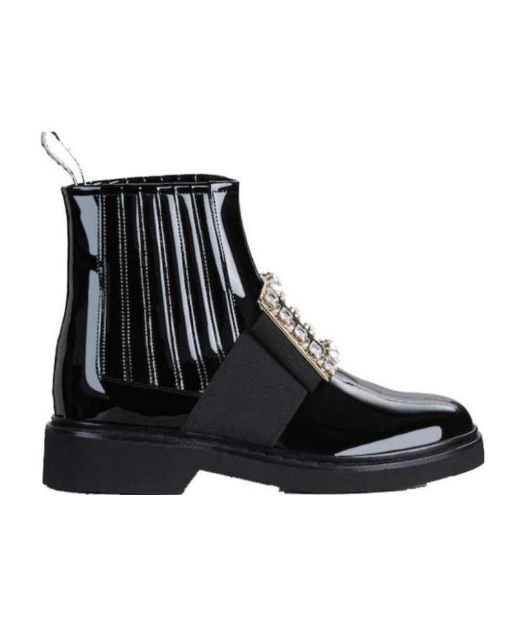 Roger Vivier Woman Ankle Boots Black Size 7.5 Leather In Black