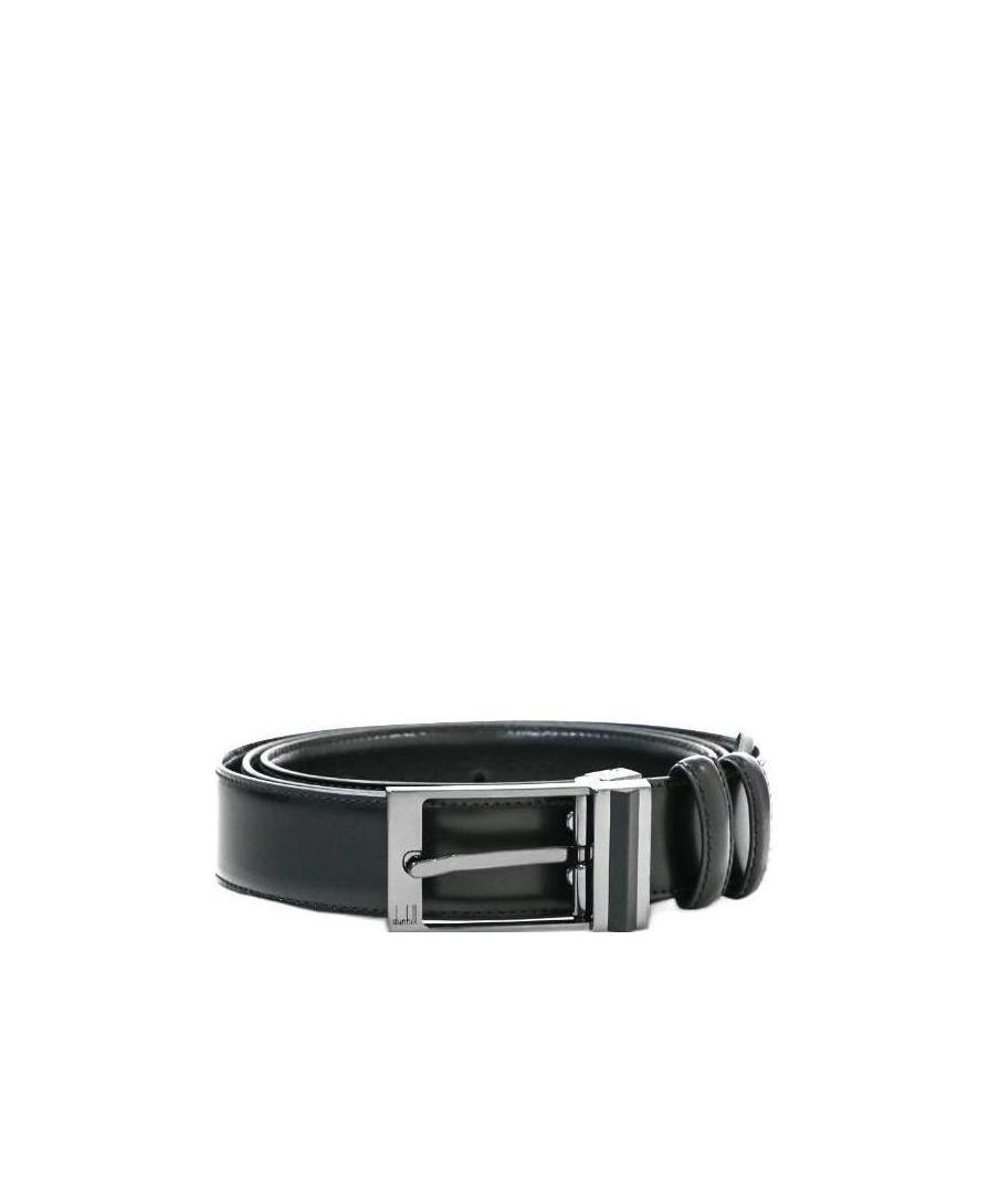 Dunhill Double-sided Belt With Needle And Buckle In Black