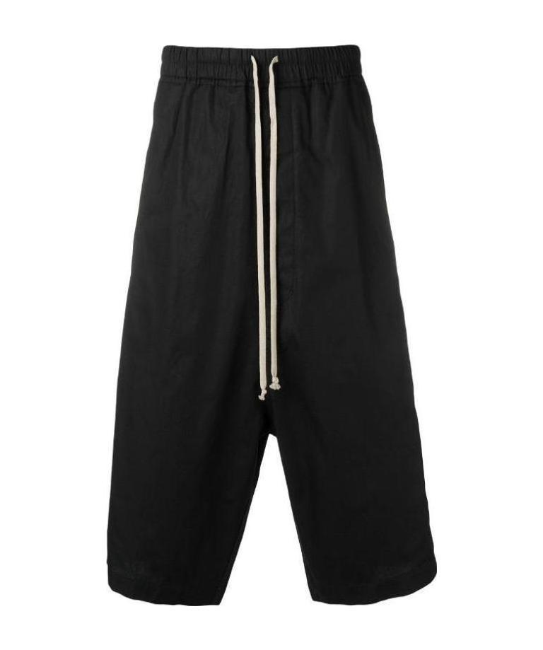 Rick Owens Drkshdw Black Drawstring Shorts In Black