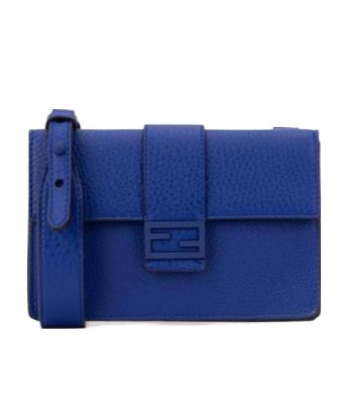 Shop Fendi Baguette Logo Shoulder Bag