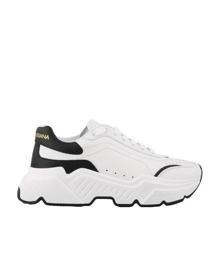 Dolce & Gabbana Daymaster Mix-leather Trainer Sneakers In White