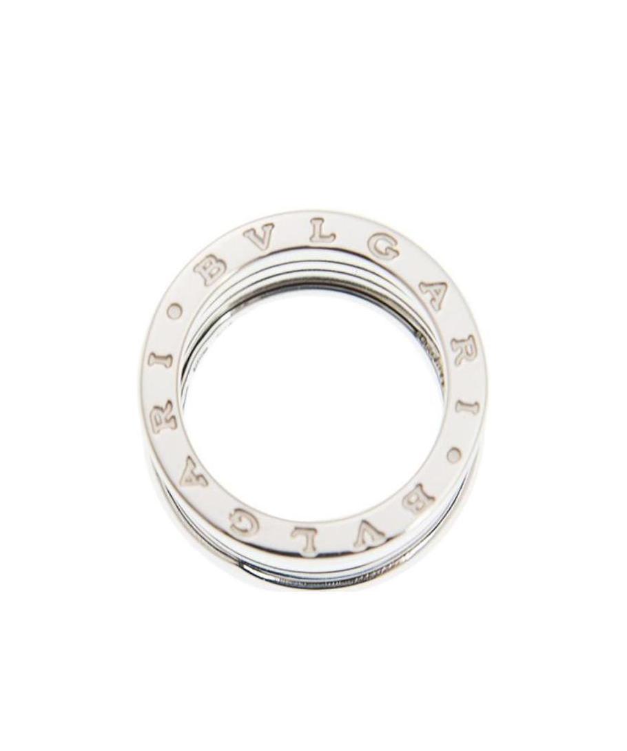 Bvlgari Logo Engraving Ring In White
