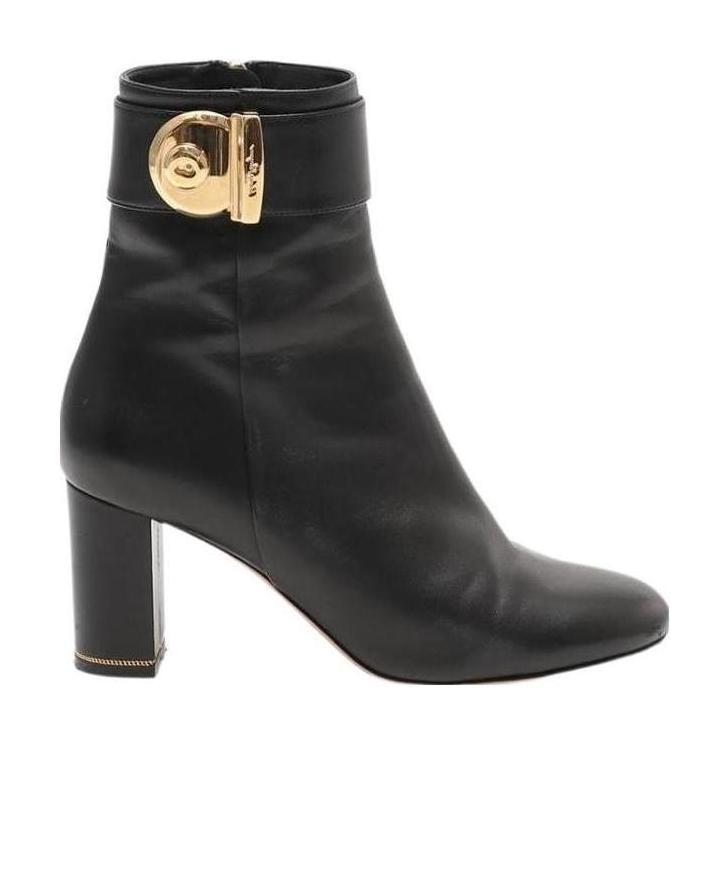 Ferragamo Fiamma High-heeled Boots In Black
