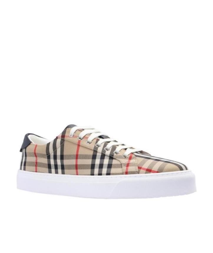 Burberry Vintage Check Low-top Sneakers In White