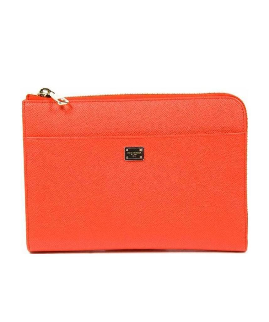 Dolce & Gabbana Logo Details Handbag In Orange