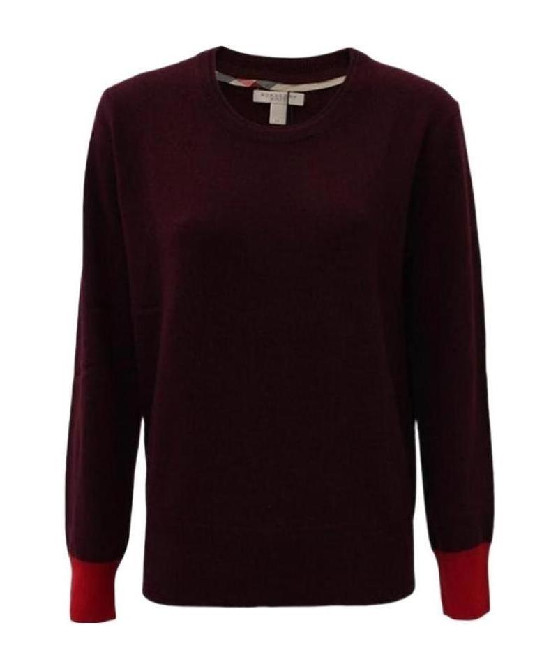 Burberry Round-neck And Long-sleeved Sweater In Black