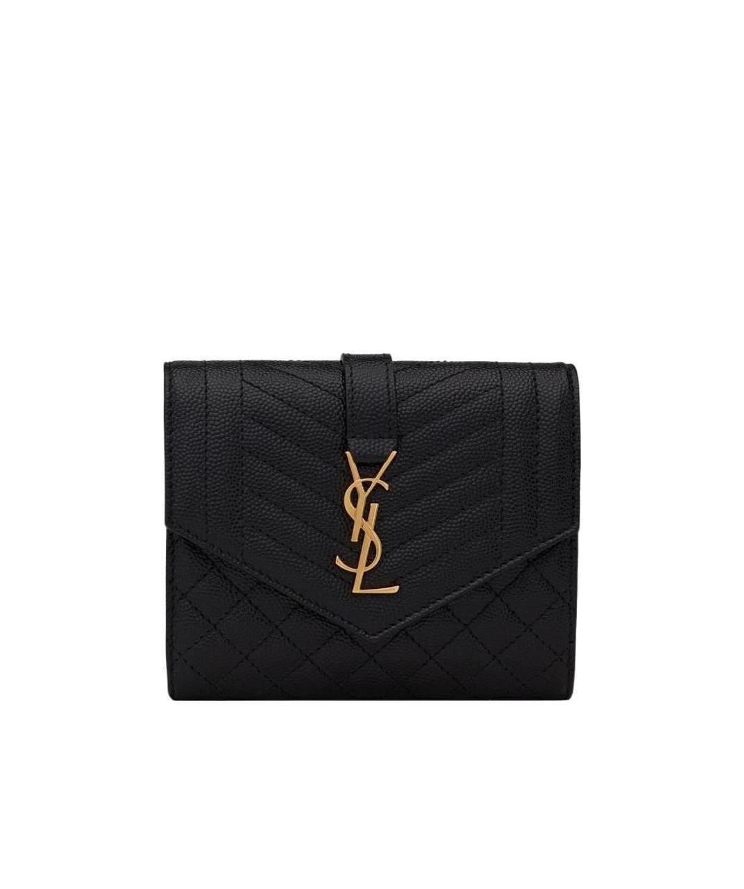 SAINT LAURENT TRI-FOLD PEBBLED PURSE