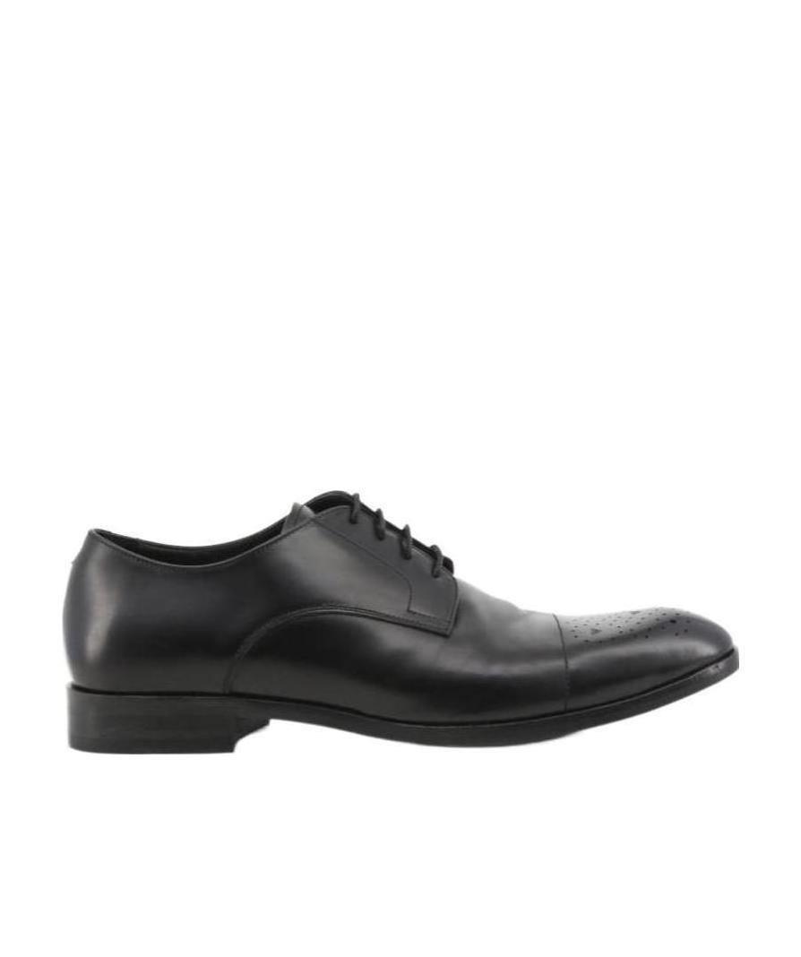 Emporio Armani Tie Business Casual Shoes In Black