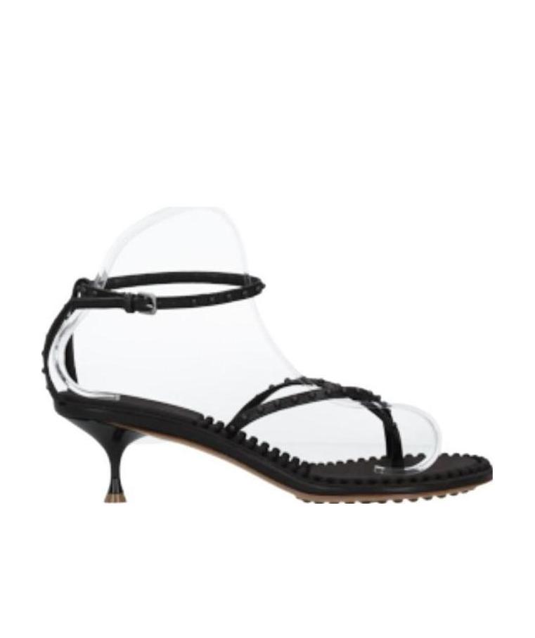 Bottega Veneta 55mm Stud-embellished Sandals In Black