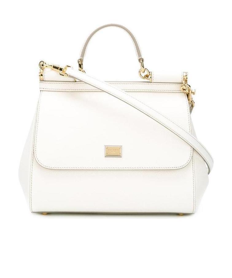 Dolce & Gabbana Sicily Tote Bag In White