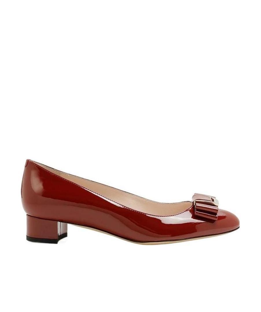 Bally Bow Design Flat Shoes In Brown