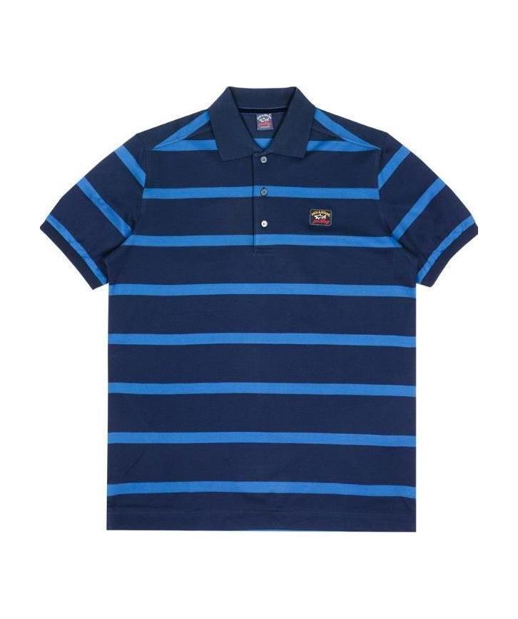PAUL & SHARK STRIPED LOGO POLO SHIRT 