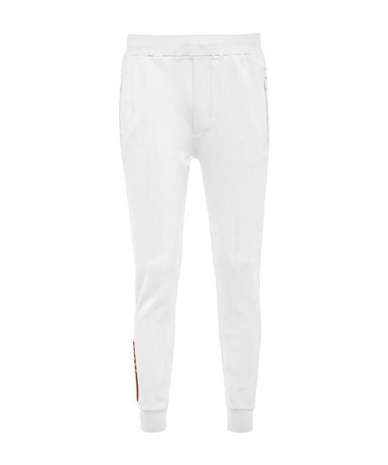 Prada Neoprene Pant With Elastic Waistband And Ribbed Cuffs In White