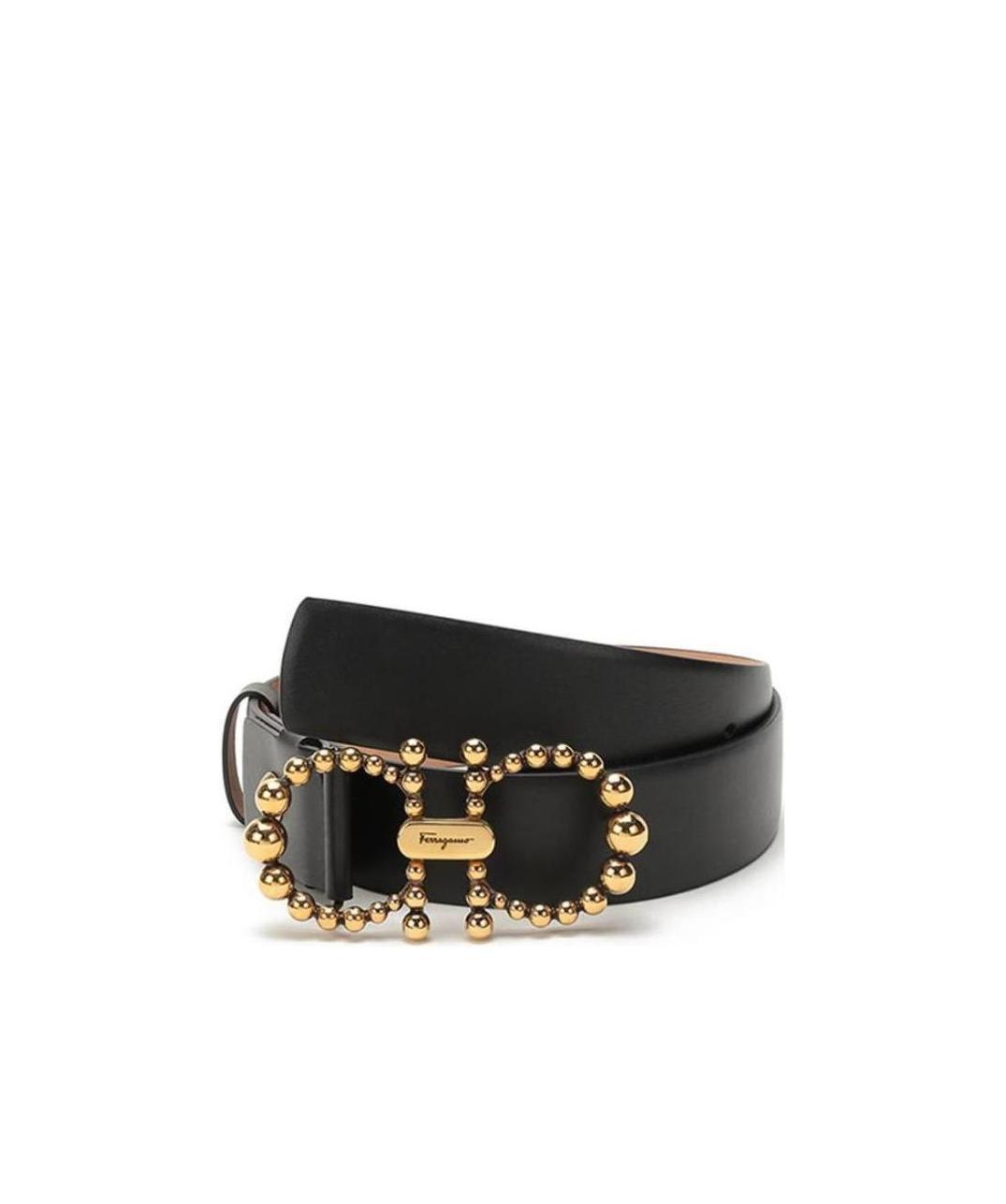 Shop Ferragamo Antique And Old Plate Buckle Belt In Black