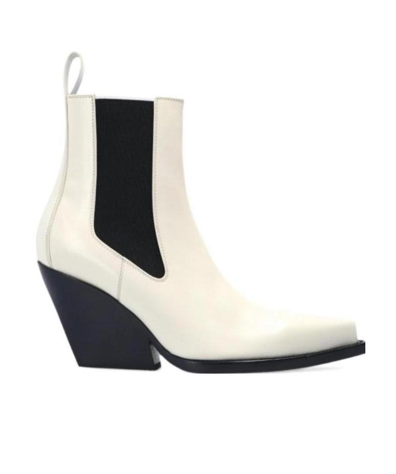 Bottega Veneta Bv Lean Ankle Boots In White