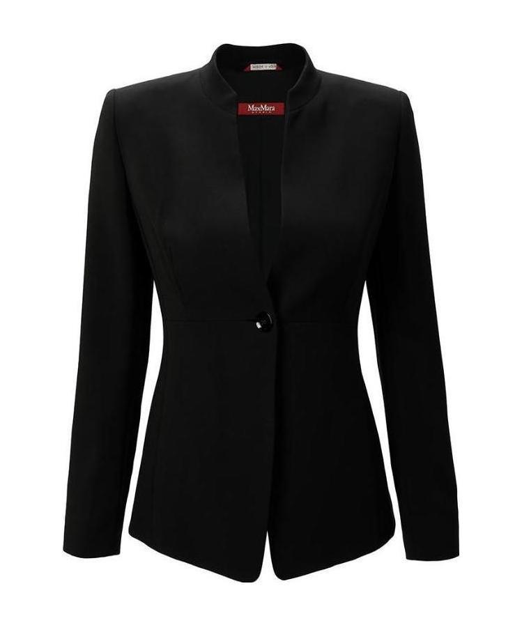 Max Mara Long Sleeved Suit Jacket In Black