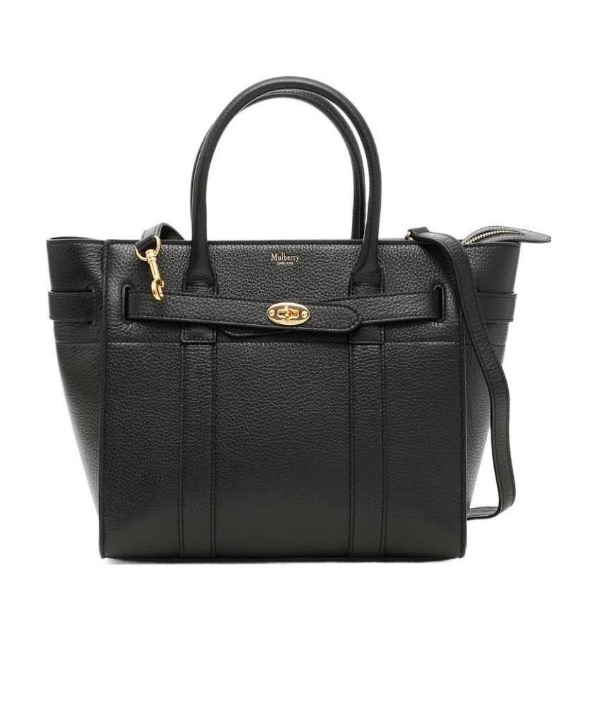 Mulberry Bayswater Zipped Small Tote Bag In Black
