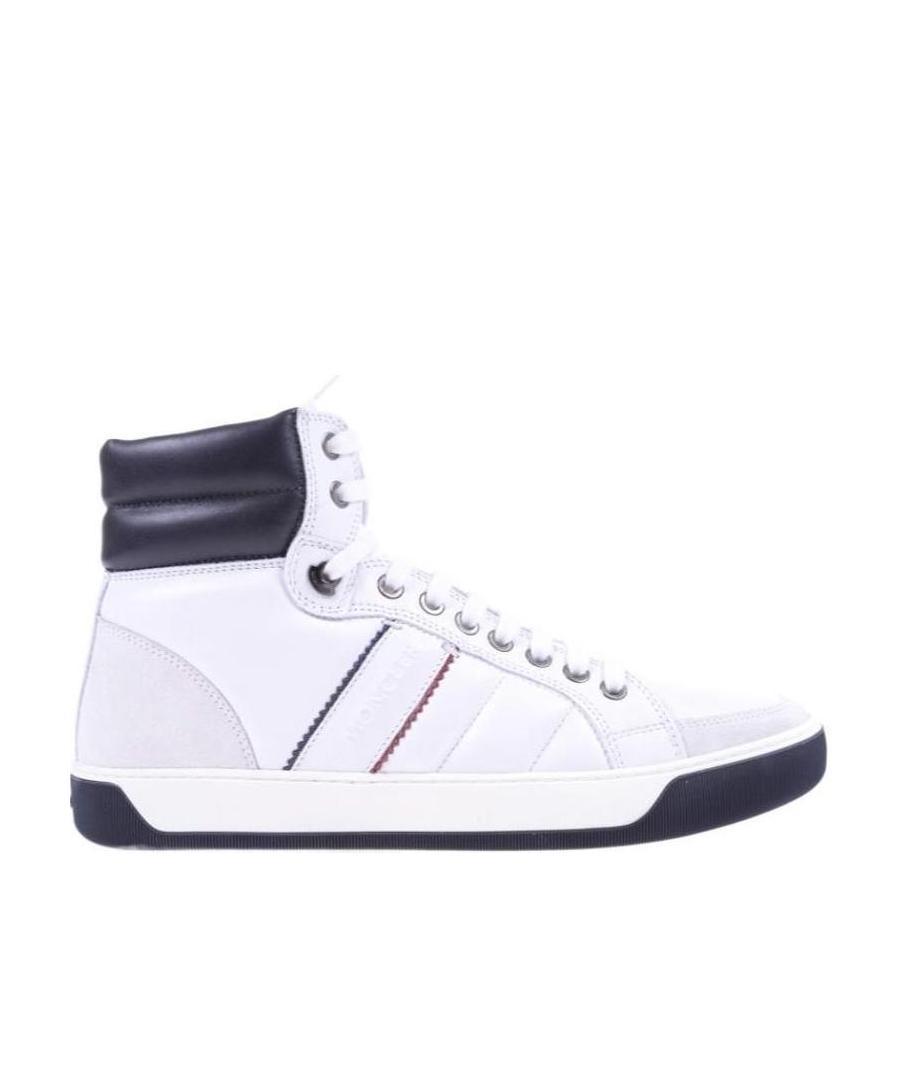 Moncler Tie High-top Sneakers In White