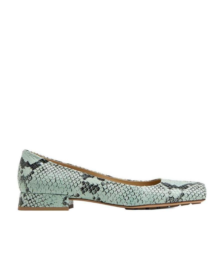 BOTTEGA VENETA TOWER PYTHON-PRINT BALLERINA SHOES