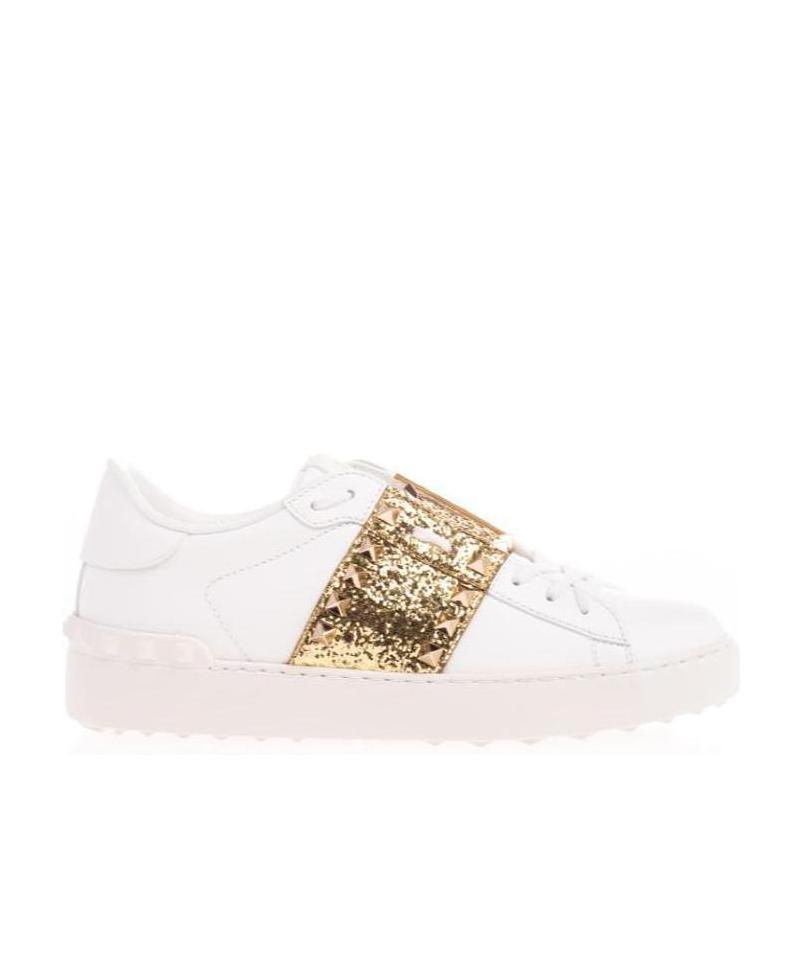 Valentino Signature Rockstud-embellishment Sneakers In White