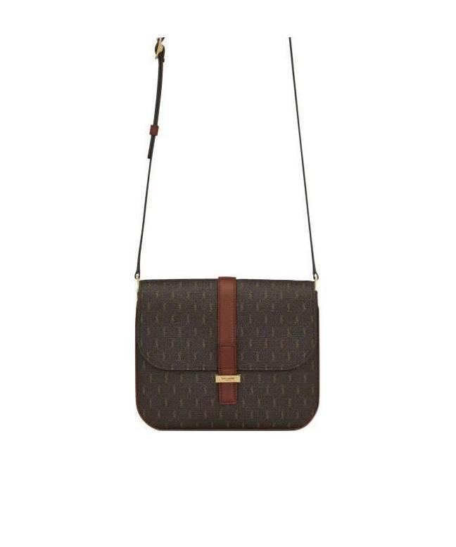 Saint Laurent Le Monogramme Crossbody Bag In Brown