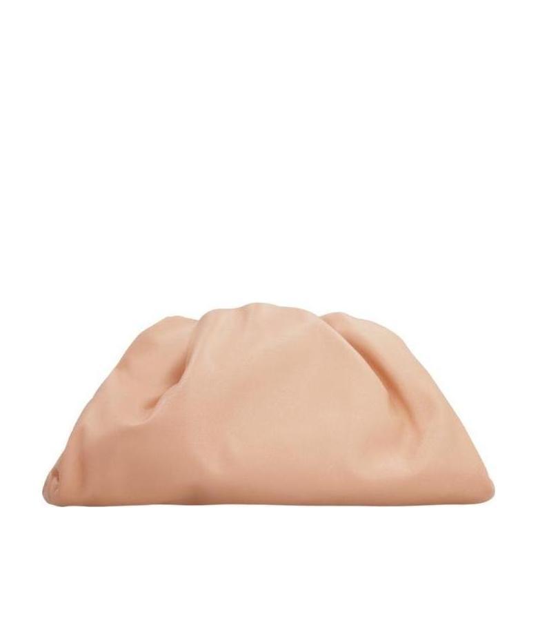 Bottega Veneta The Pouch Gathered-detail Clutch In Nude