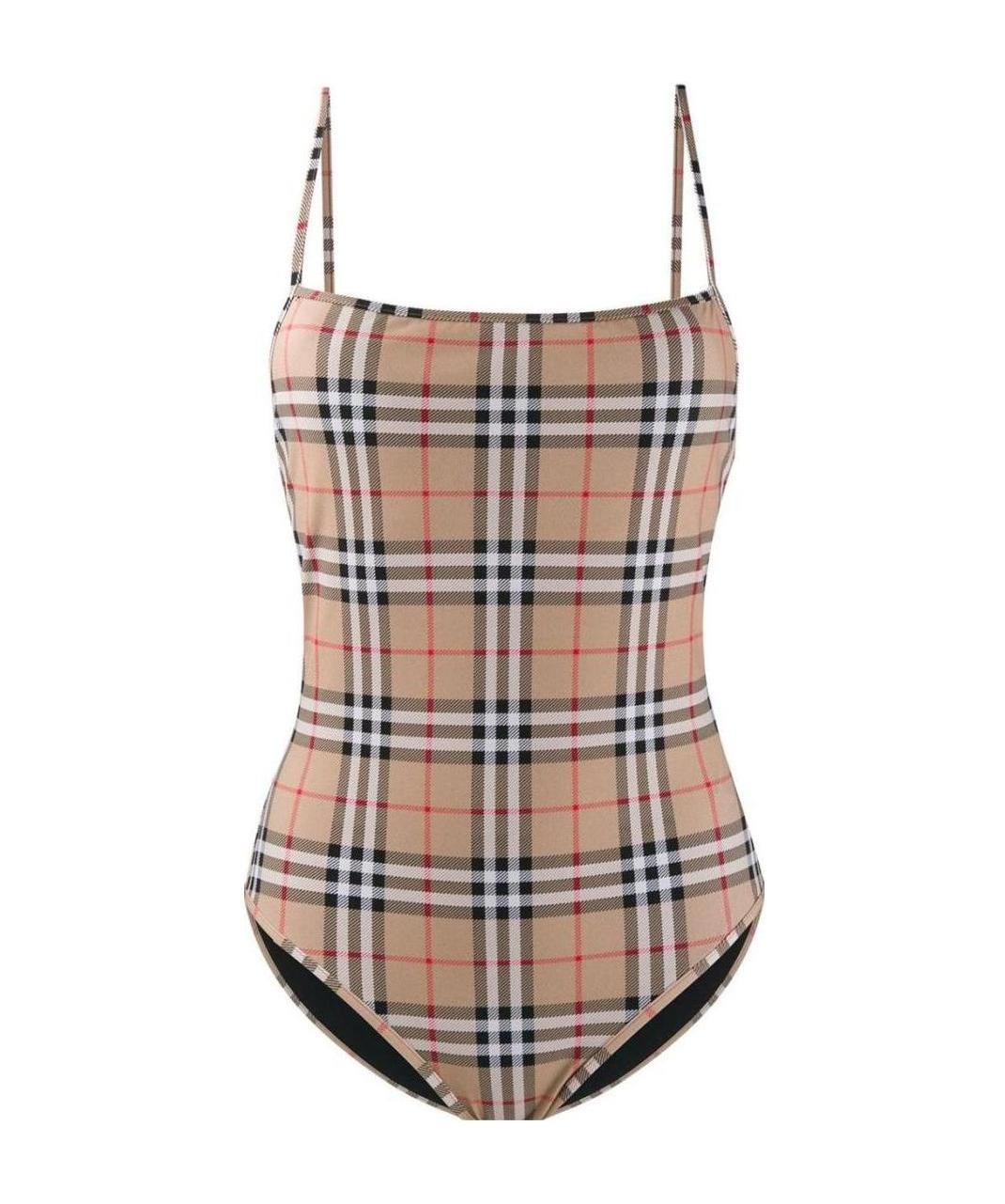 Burberry Vintage Check Swimsuit In Nude