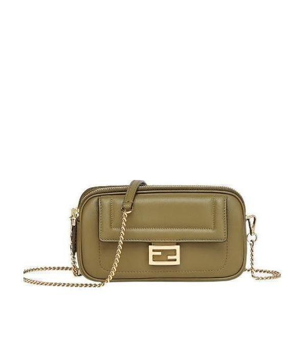 Fendi Easy 2 Baguette Crossbody Bag In Green