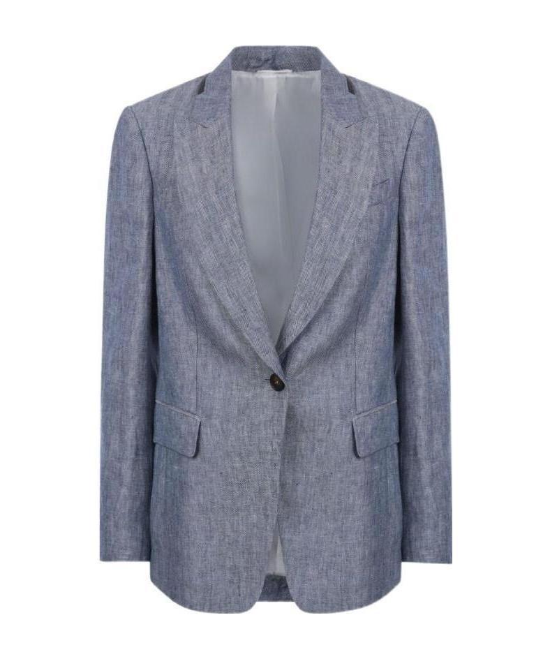BRUNELLO CUCINELLI NOTCHED-LAPELS SINGLE-BREASTED BLAZER