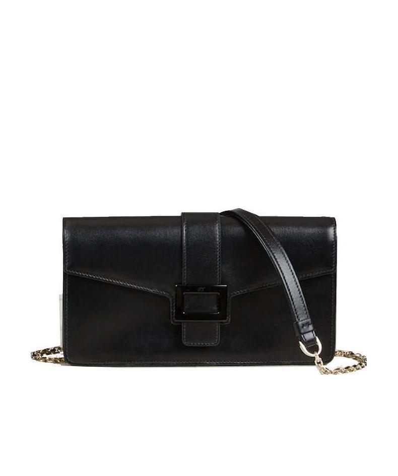 Roger Vivier Chain Shoulder Bag In White