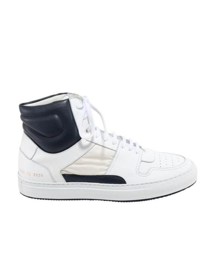 Common Projects High-top Leather-panelled Sneakers In White