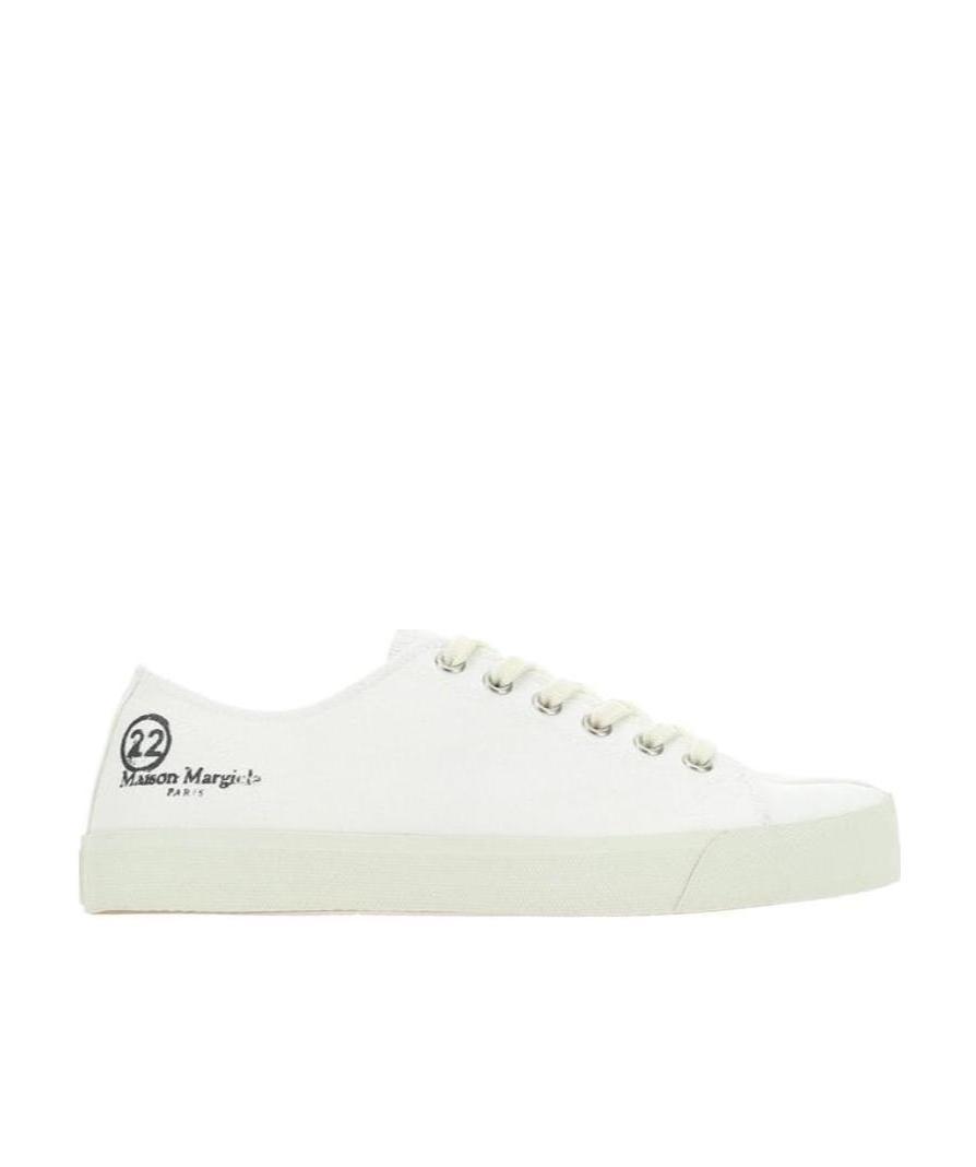 Shop Maison Margiela Tabi Low-top Sneakers In White