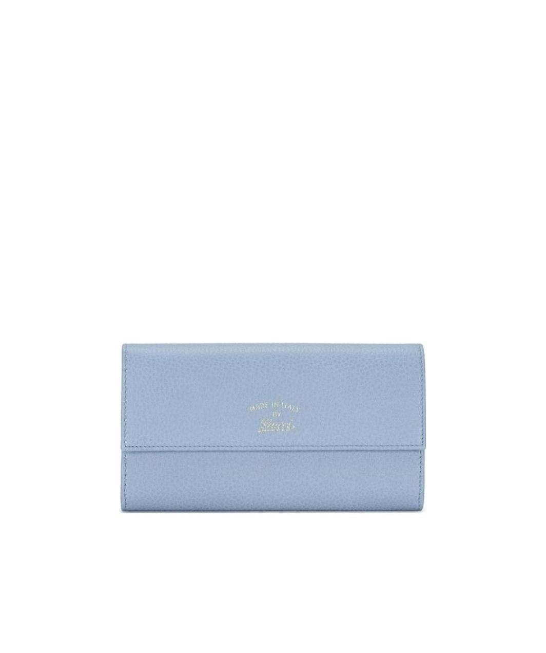 Gucci Double-folded Long Wallet In Blue