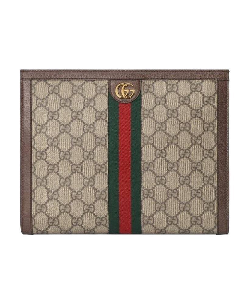 Gucci Ophidia Clutch Bag In Nude