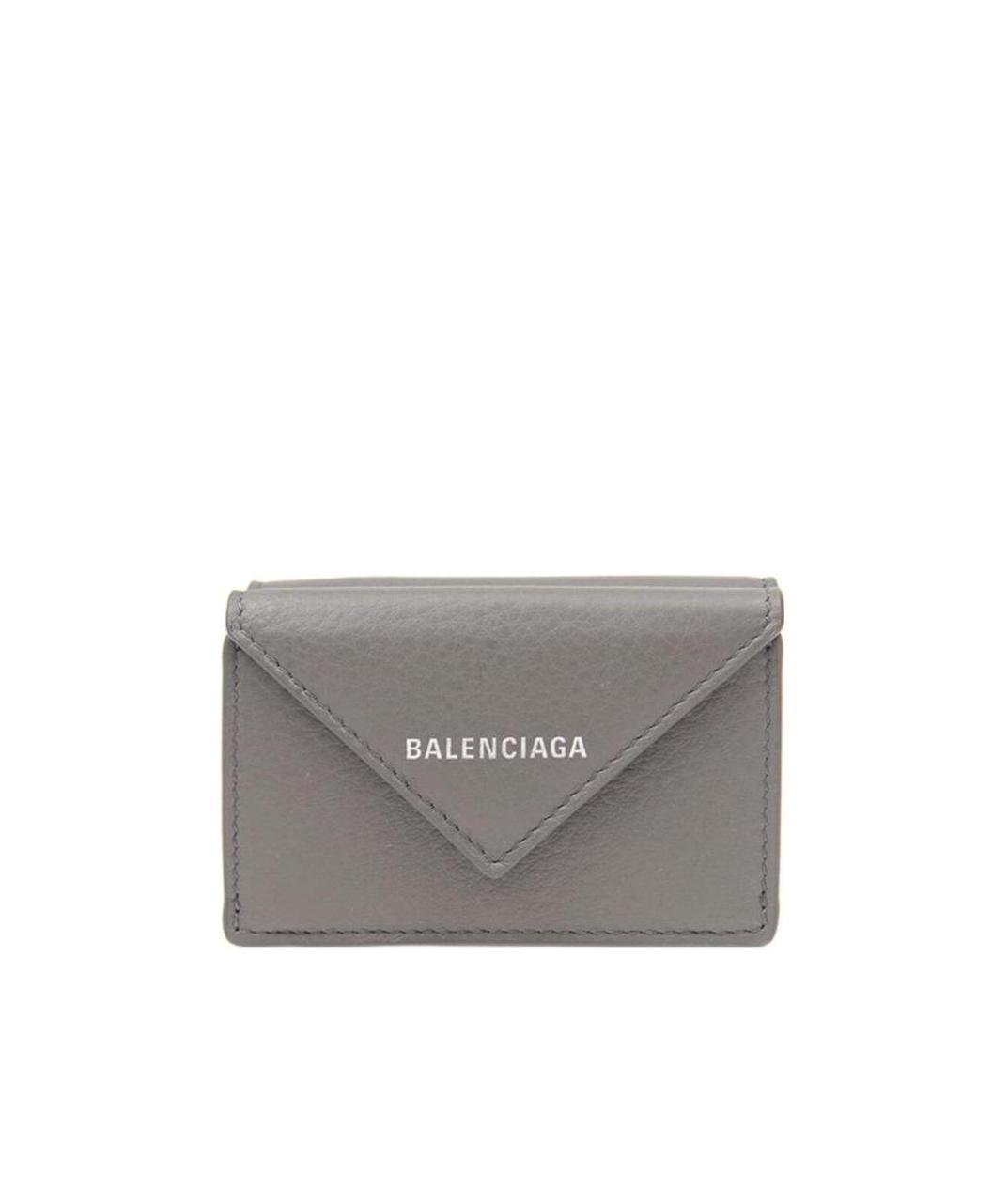 Balenciaga Mini Paper Wallet In Gray